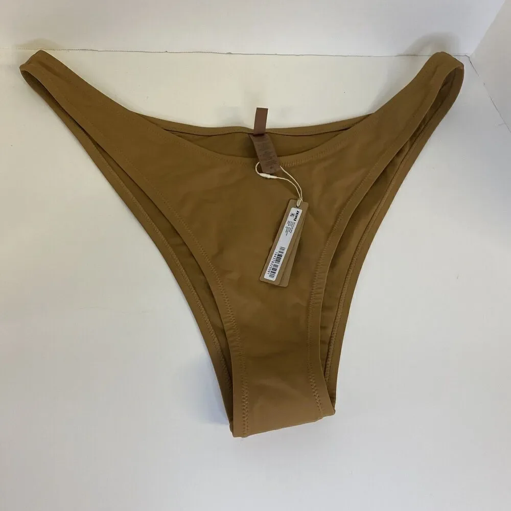 SKIMS NWT Signature Swim Cheeky Tanga Bottoms in Almond 3X